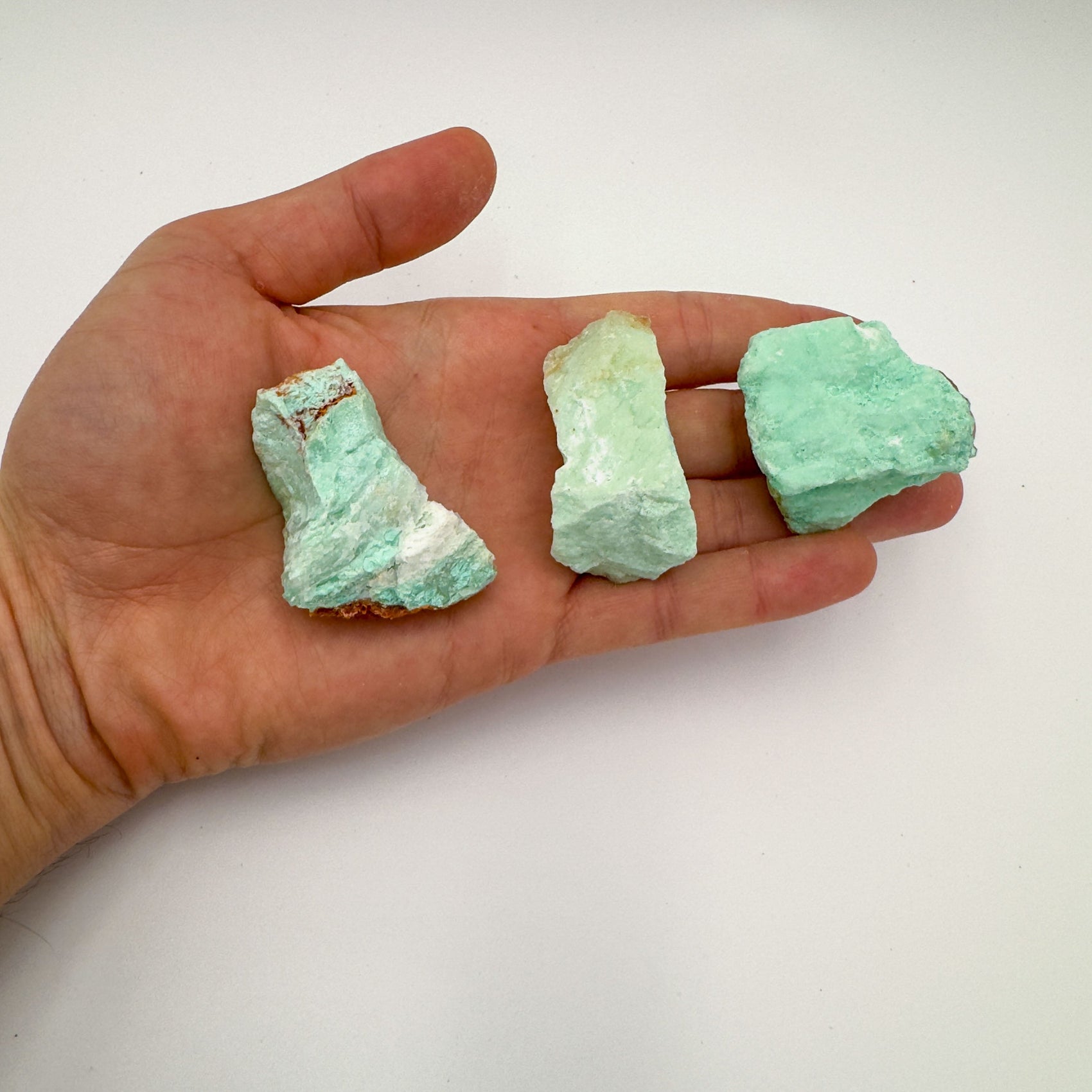 Raw Chrysoprase rough from Minas Gerais Brazil bulk lot