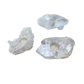 Clear quartz candle holders grouped, showing variation in clarity and crystal point count
