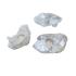 Clear quartz candle holders grouped, showing variation in clarity and crystal point count