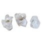 Clear quartz candle holders with visible terminations along the top and edges