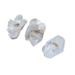 Single clear quartz candle holder, milky white cluster with a polished drilled well