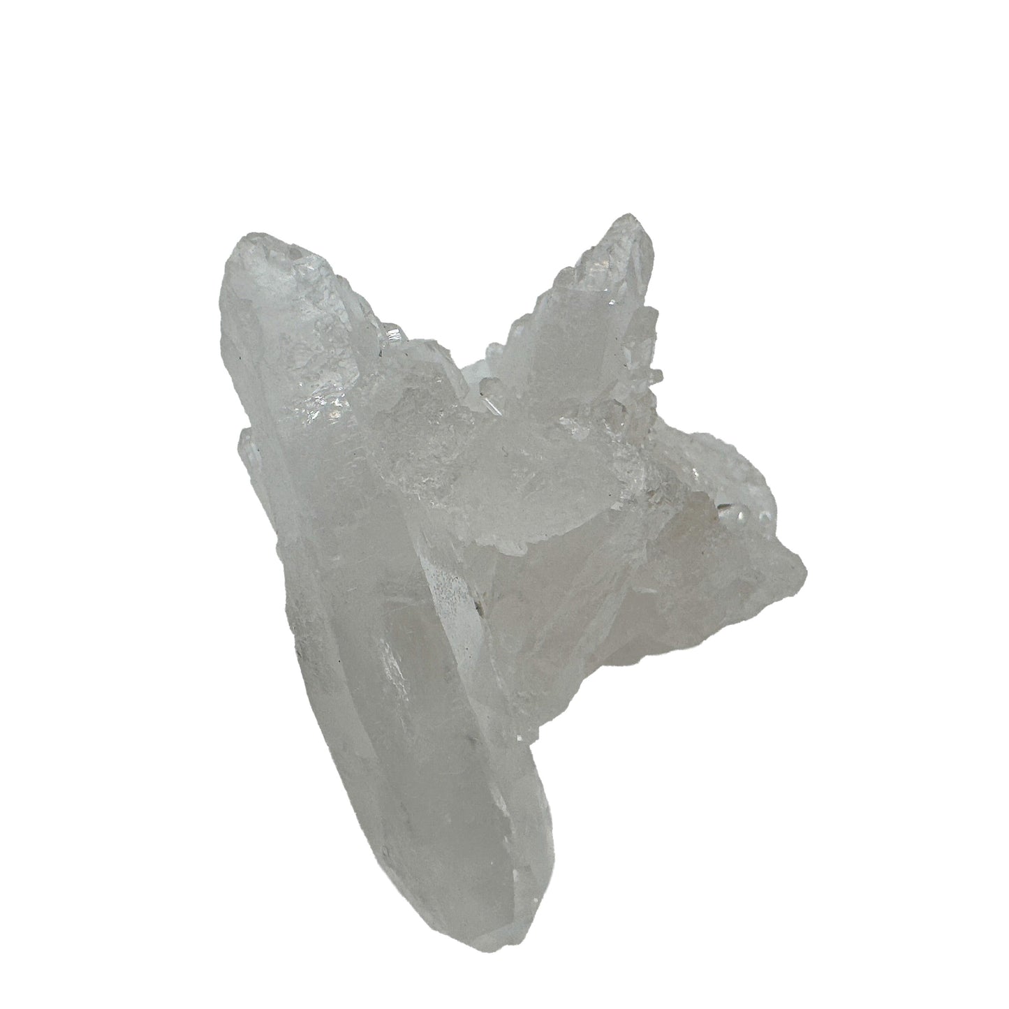 Clear quartz cluster from Minas Gerais Brazil with multiple natural terminations