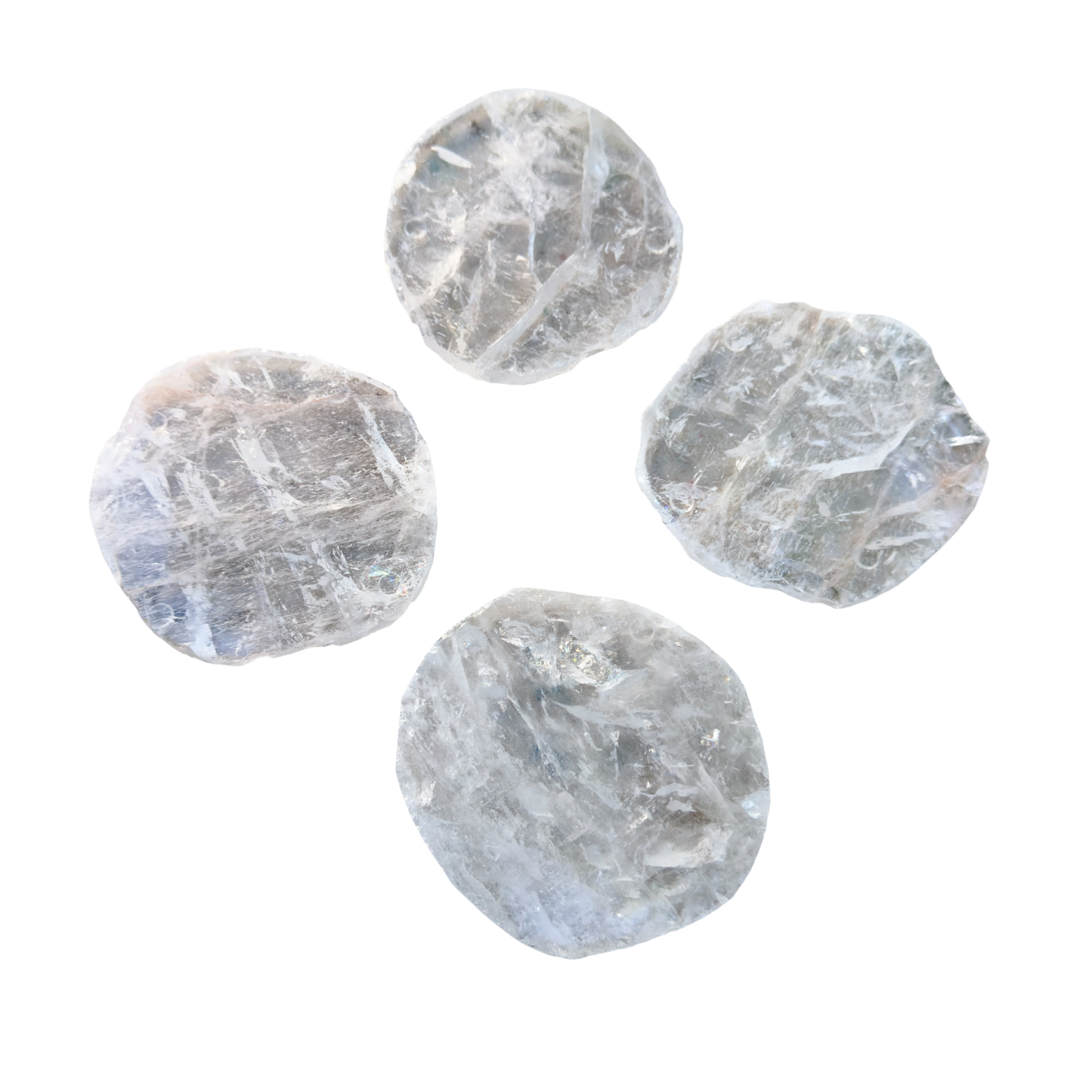 Clear Quartz coasters from Brazil, alternate view