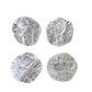 Clear Quartz coasters from Brazil, four polished crystal coasters