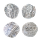 Clear Quartz coasters from Brazil, four polished crystal coasters