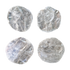 Clear Quartz coasters from Brazil, four polished crystal coasters