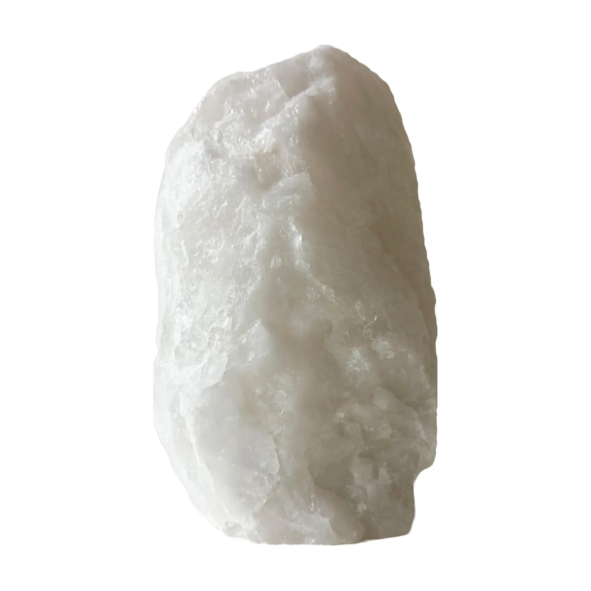 Clear quartz crystal lamp, full front view, A grade, ethically sourced from Minas Gerais, Brazil