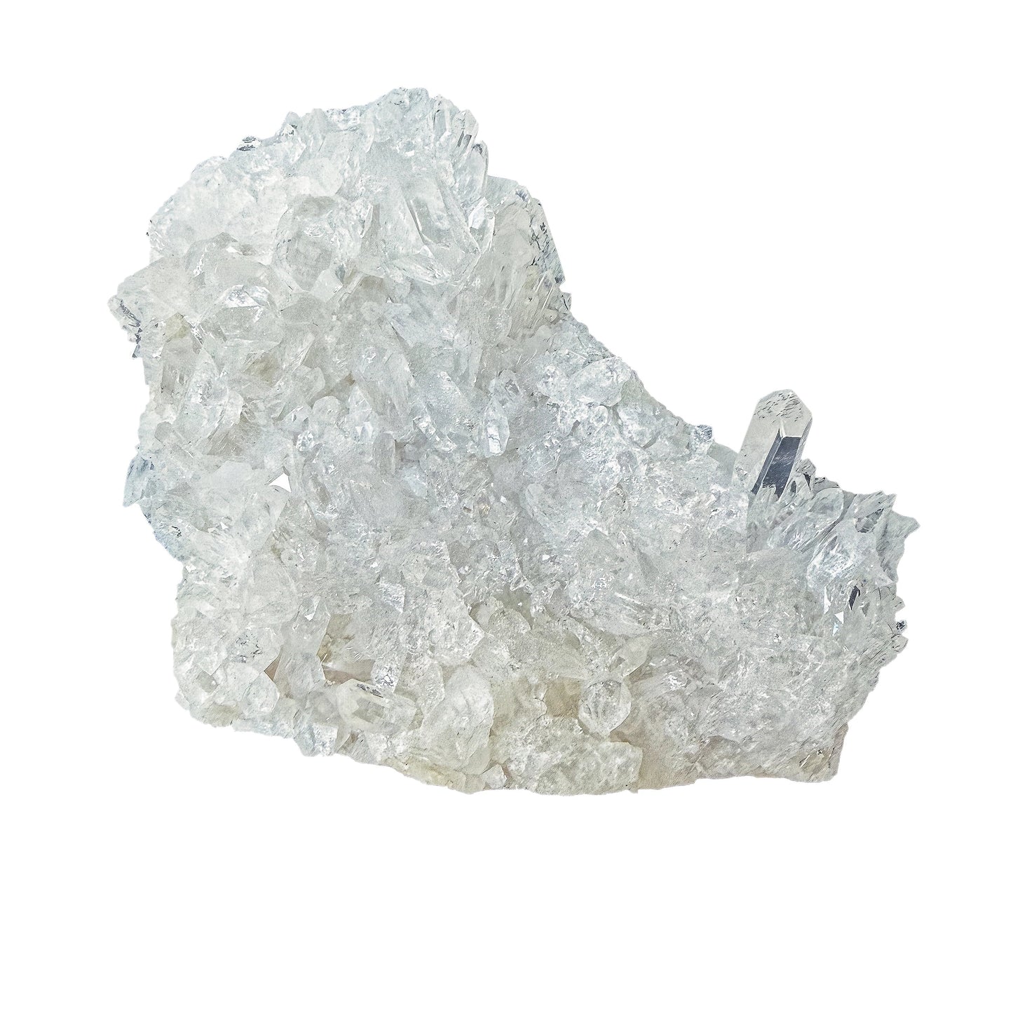Full face of the Clear Quartz cluster specimen from Rio Grande do Sul, Brazil, the exact piece shipped