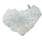 Broad view of the Clear Quartz cluster showing its natural heart-like outline