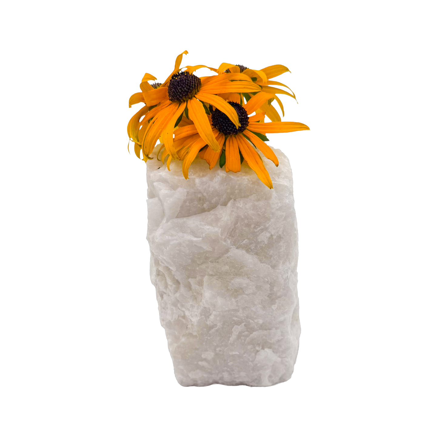 Clear quartz crystal vase in frosted white stone, A grade, Minas Gerais Brazil, view 3