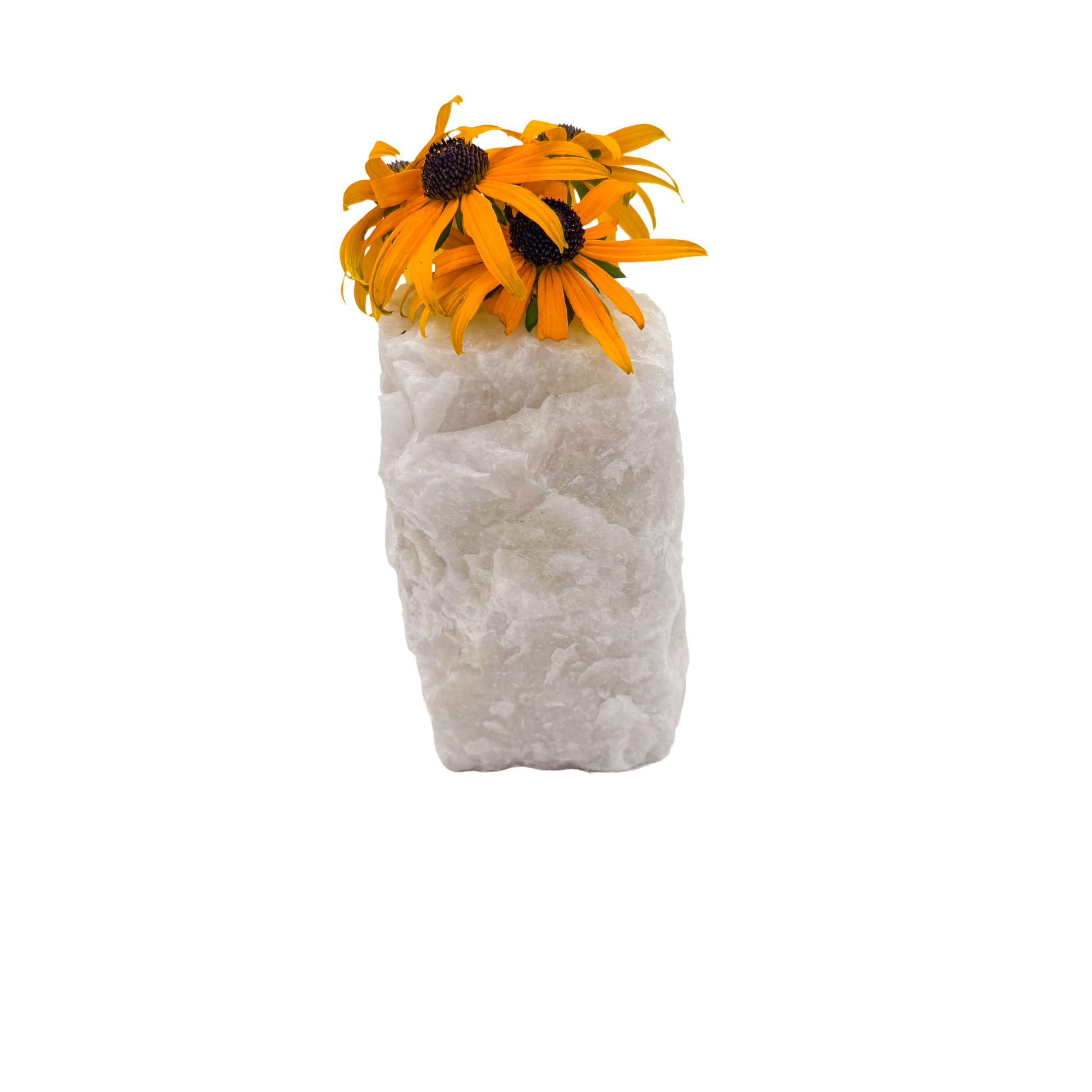 Clear quartz crystal vase in frosted white stone, A grade, Minas Gerais Brazil, view 3