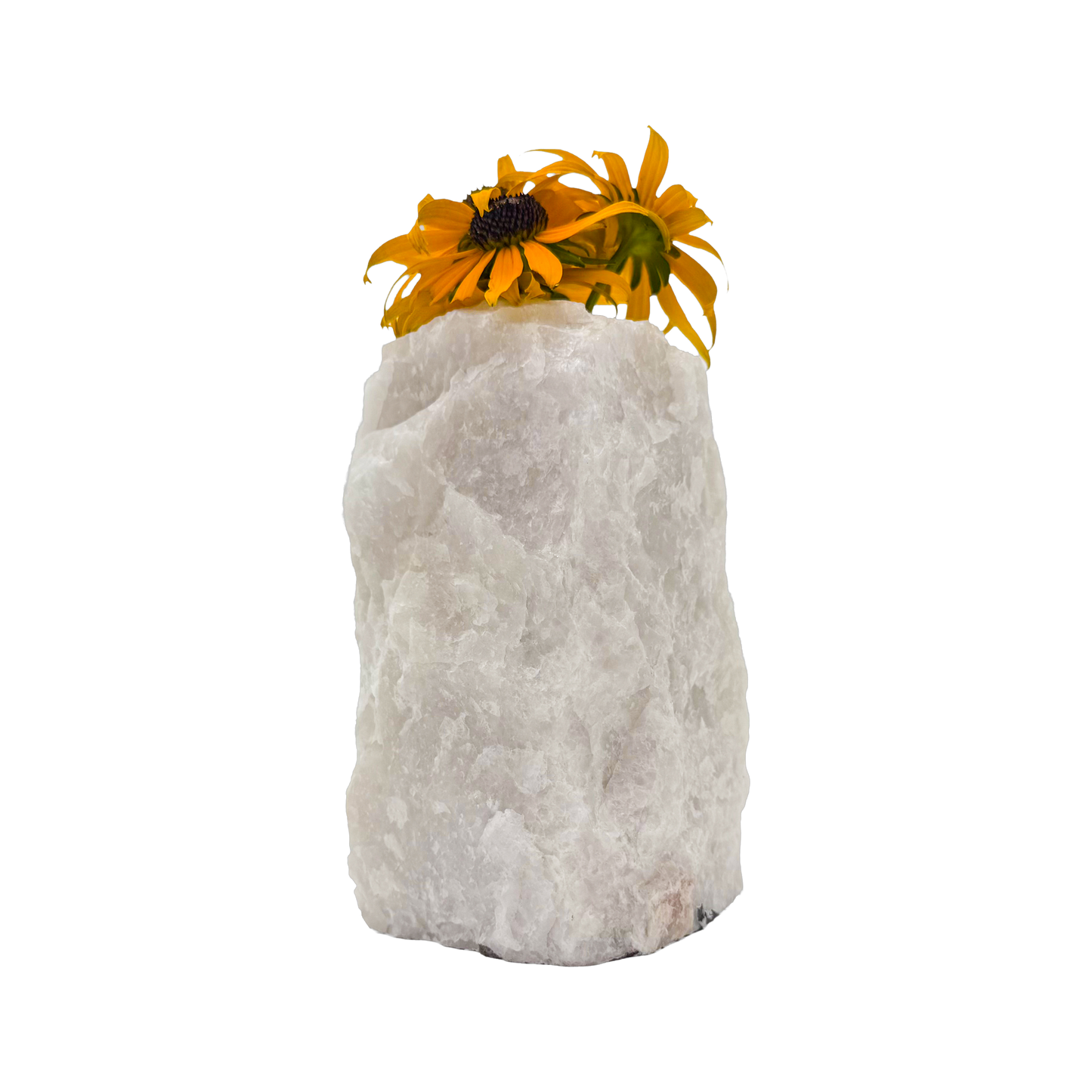Clear quartz crystal vase in frosted white stone, A grade, Minas Gerais Brazil, view 4