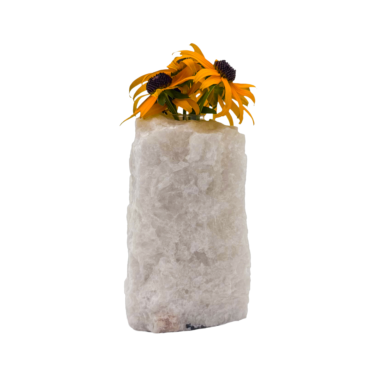Clear quartz crystal vase in frosted white stone, A grade, Minas Gerais Brazil, view 5
