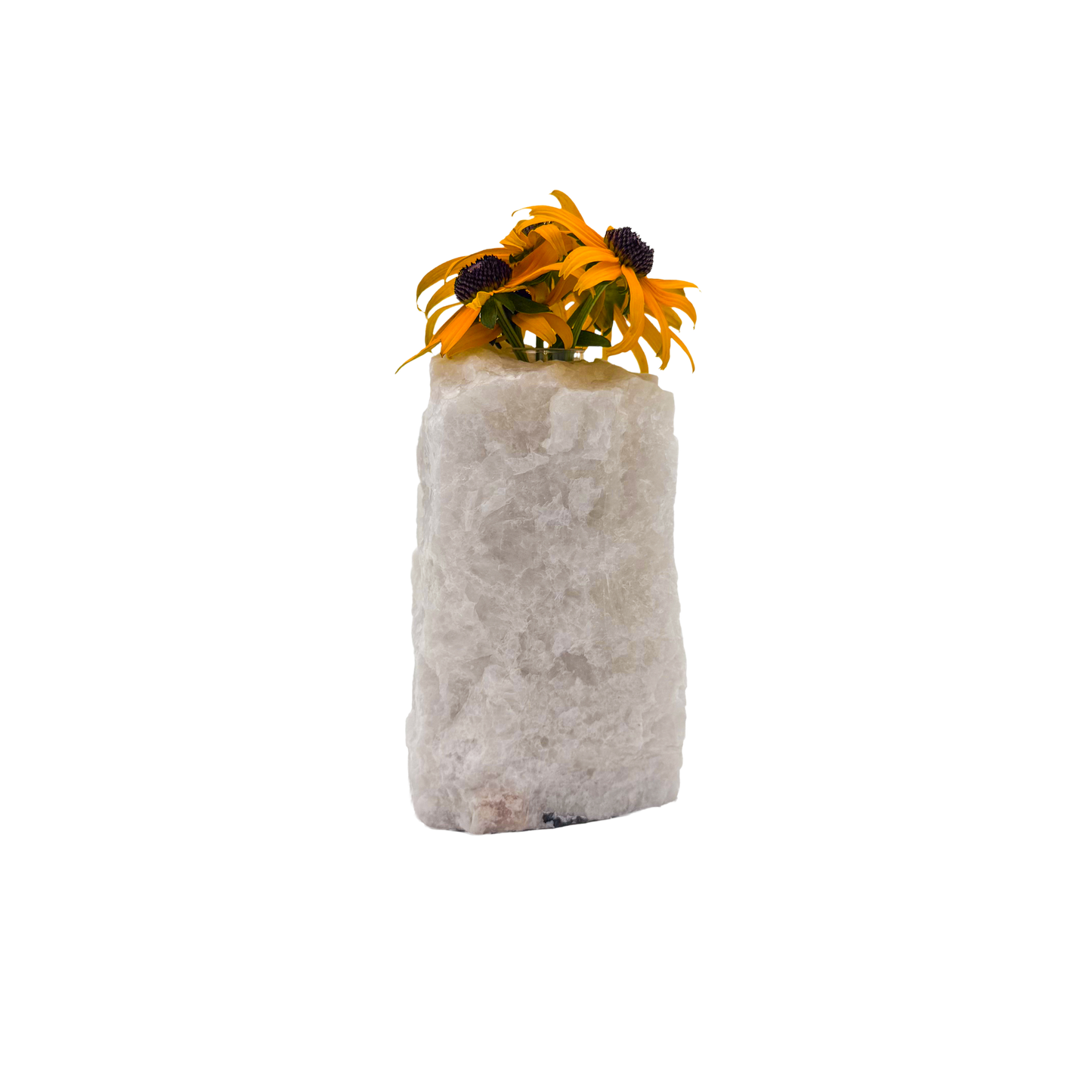 Clear quartz crystal vase in frosted white stone, A grade, Minas Gerais Brazil, view 5