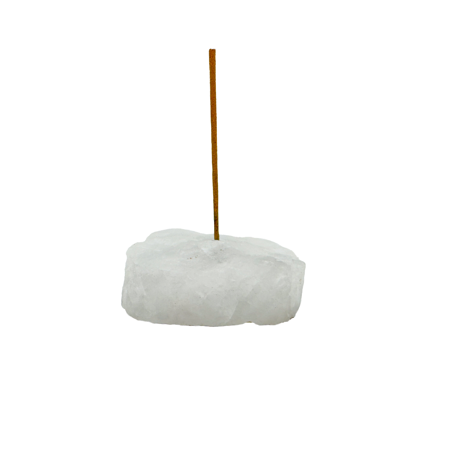 Polished Clear Quartz incense holder from Brazil, alternate view