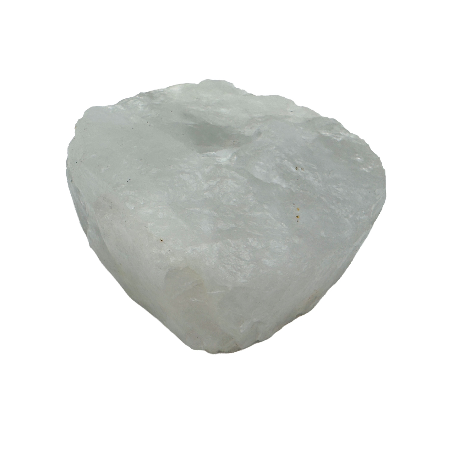 Polished Clear Quartz incense holder from Minas Gerais, Brazil, with a centre hole for a stick of incense