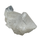 Profile view of Grade AA Clear Quartz mini cluster showing crystal points and matrix base