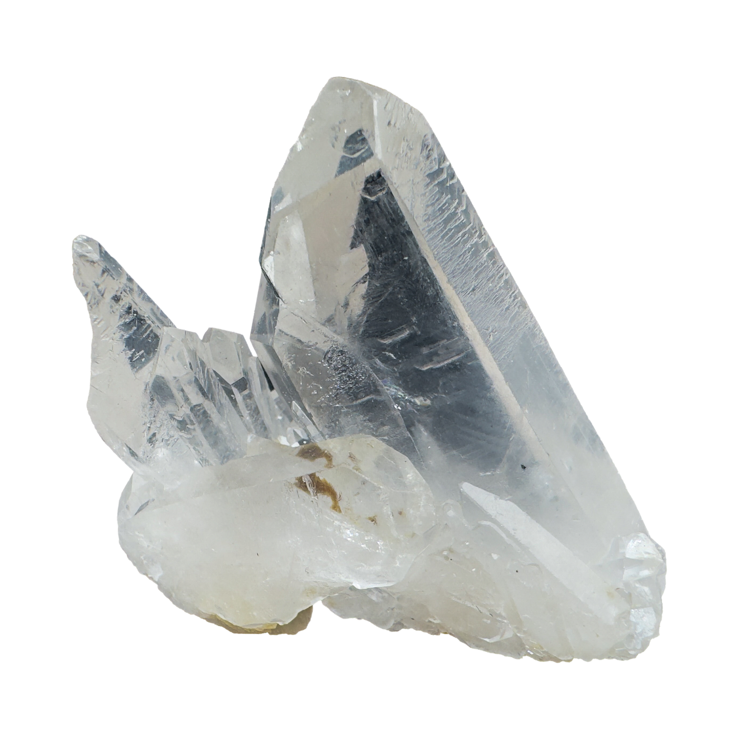 Detail of single Clear Quartz mini cluster AAA grade showing transparency and natural form