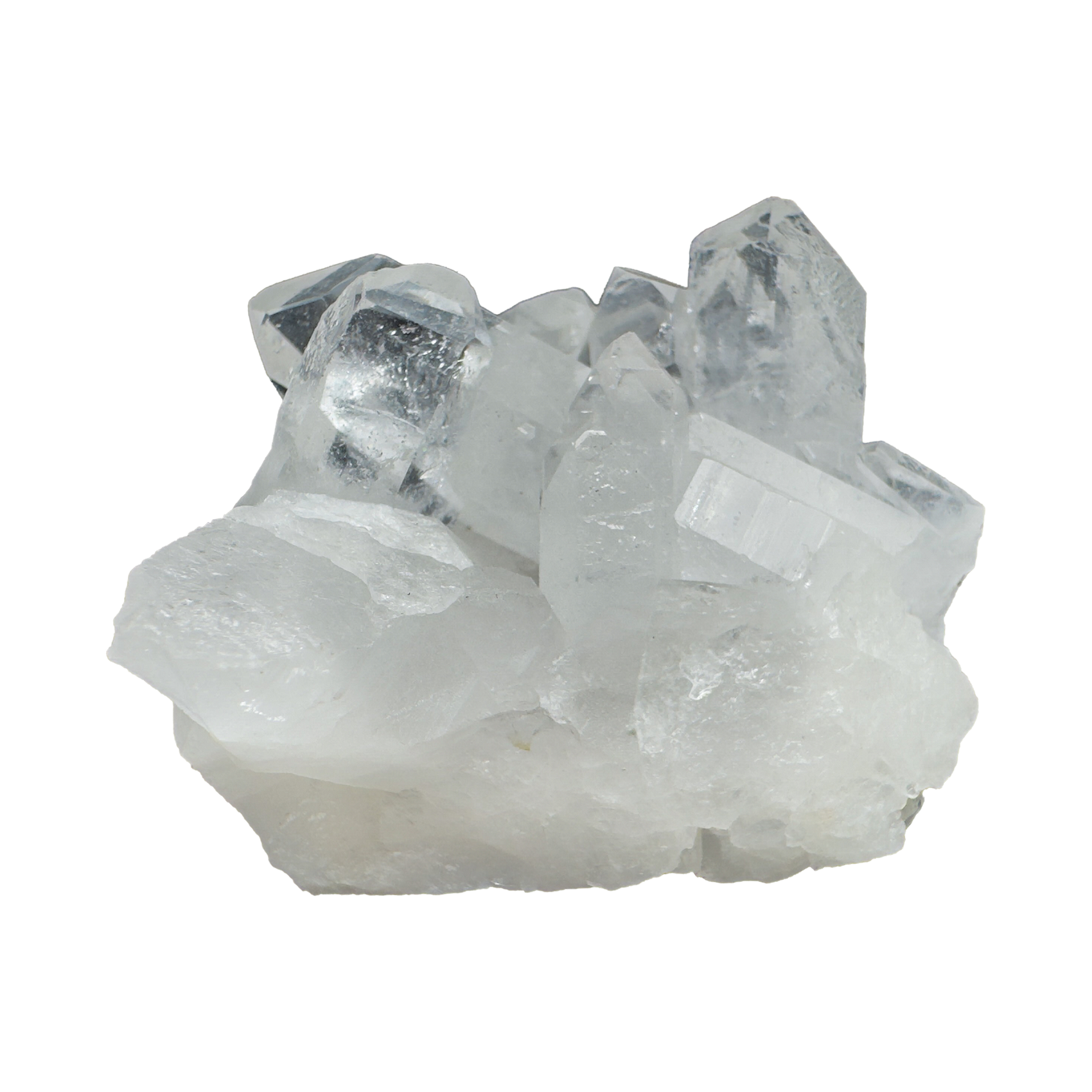 Alternate view of Grade AAA Clear Quartz mini cluster showing well-defined termination tips