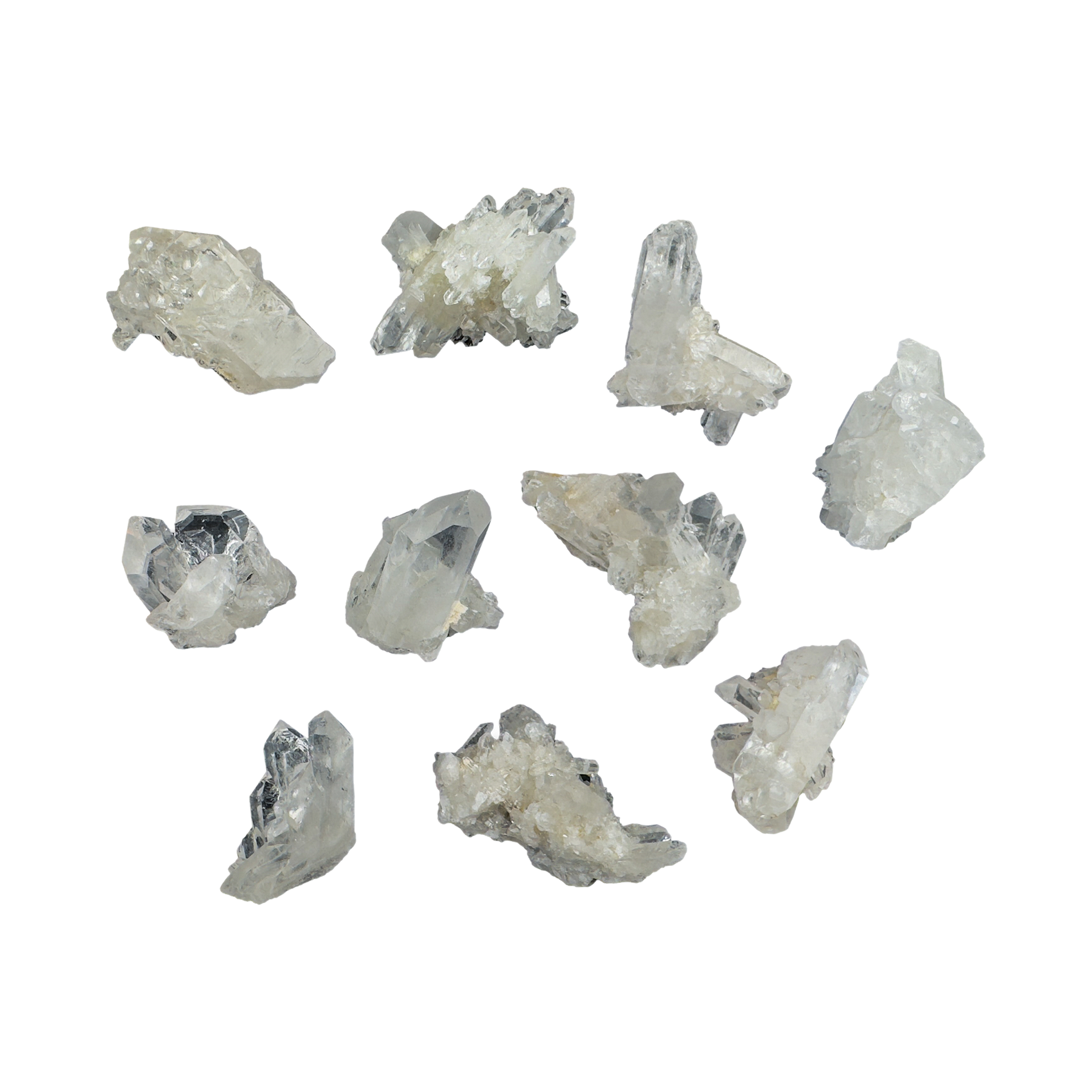 Clear Quartz Mini Crystal Clusters | AAA Grade | Brazil | 1-2 Inch - Natural Stone