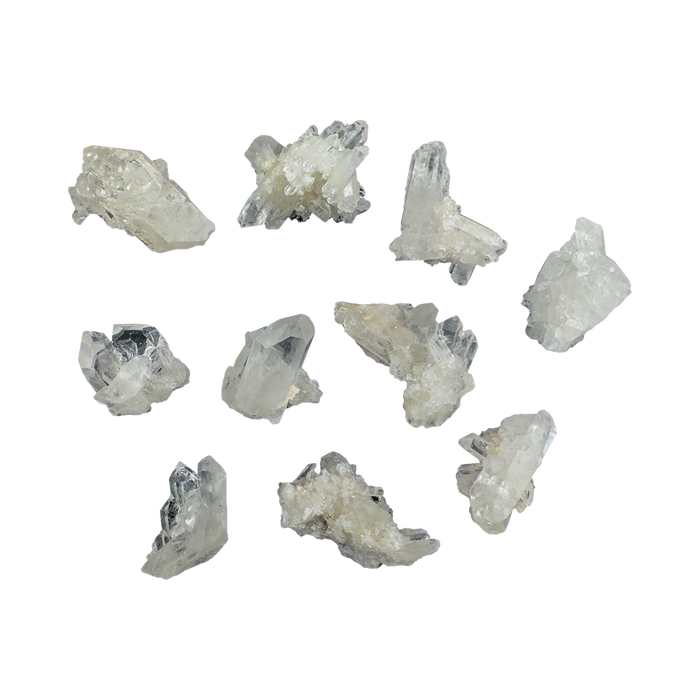 Clear Quartz Mini Crystal Clusters | AAA Grade | Brazil | 1-2 Inch - Natural Stone