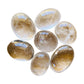 Clear Quartz Palm Stones traditionally associated with Cleansing, Healing & Manifestation — clear polished, AA Madagascar-sourced
