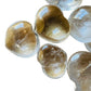Overhead view of Clear Quartz polished heart, showing natural sheen.