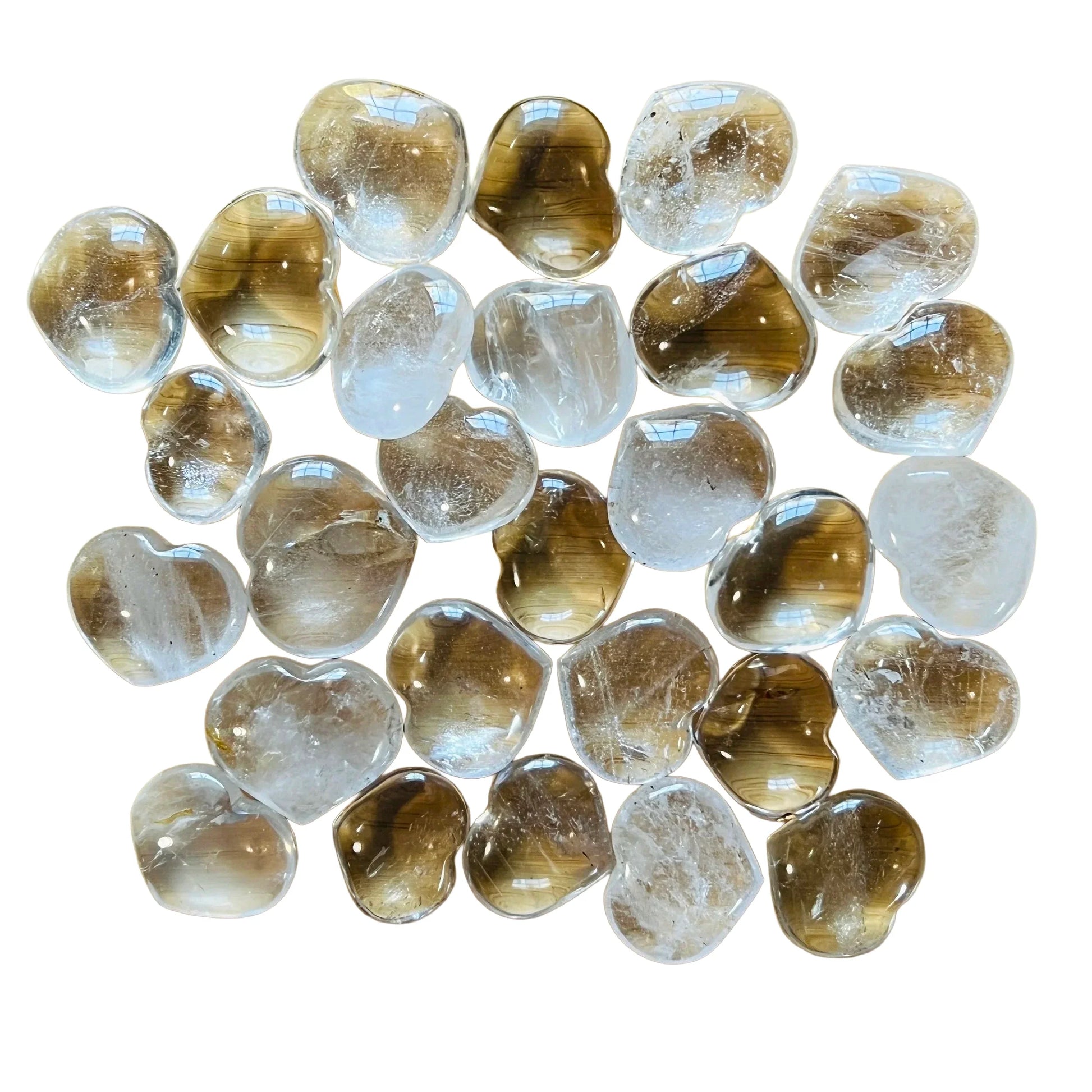 Full profile of Grade AA Clear Quartz heart ready to ship from Beyond Bohemian