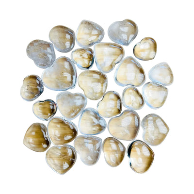 Clear Quartz Crystal Hearts traditionally associated with Cleansing, Healing & Manifestation — clear polished, AA grade from Madagascar