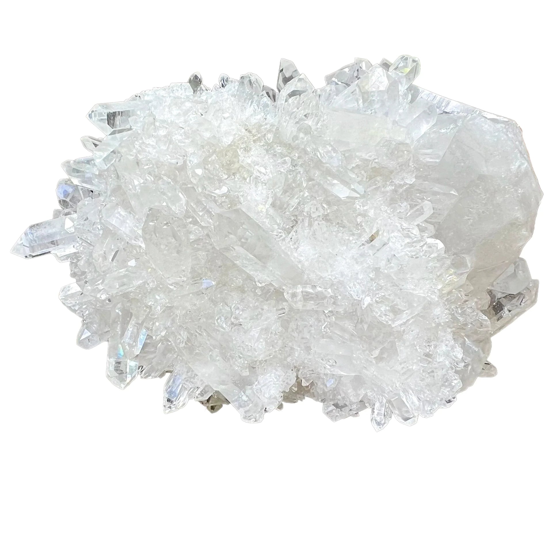 Top-down shot of Clear Quartz specimen, hand-selected from Rio Grande do Sul, Brazil.