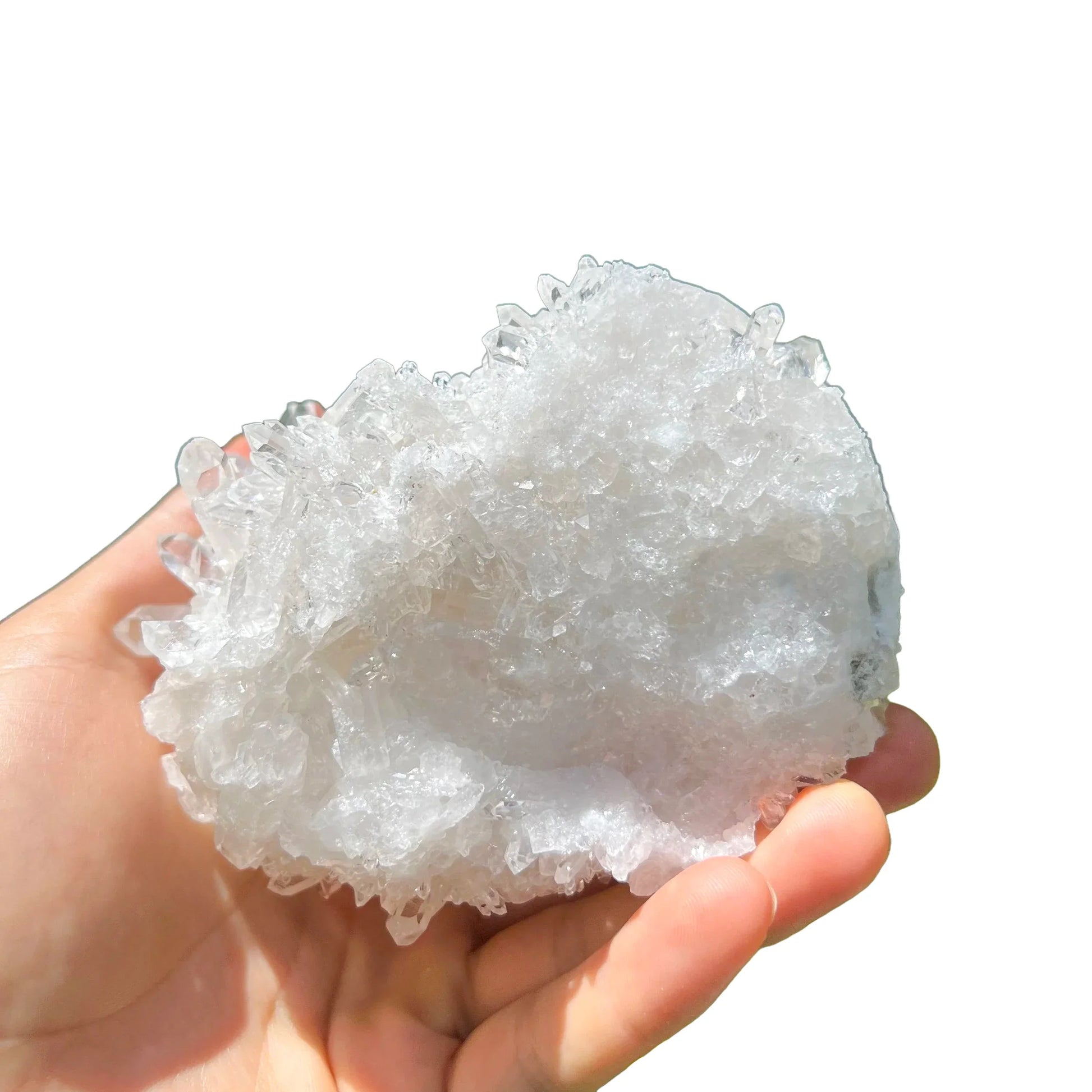 Studio-style view of Clear Quartz specimen, from Rio Grande do Sul, Brazil, set to give a sense of weight.