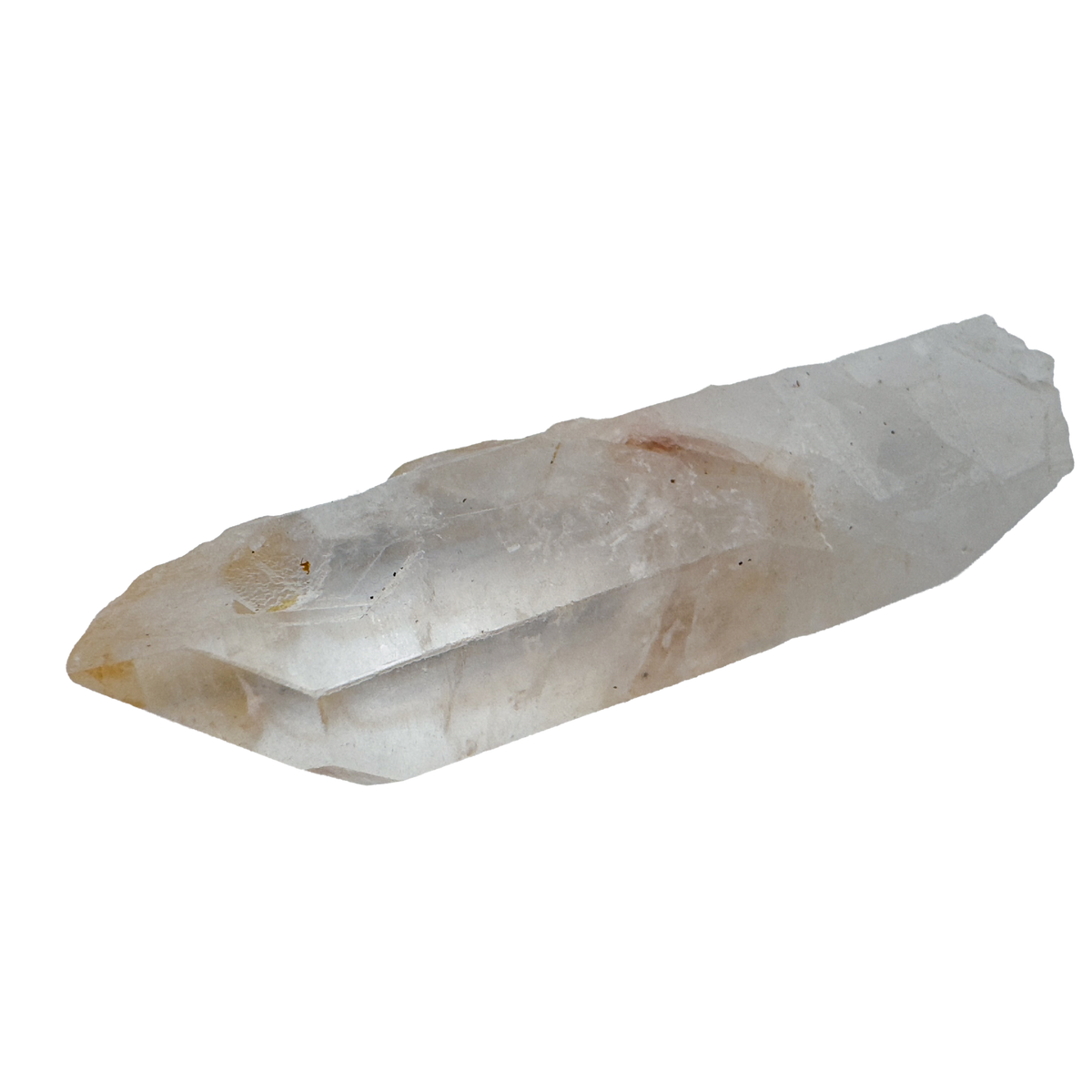Further detail of A Grade Clear Quartz raw crystal point from Madagascar