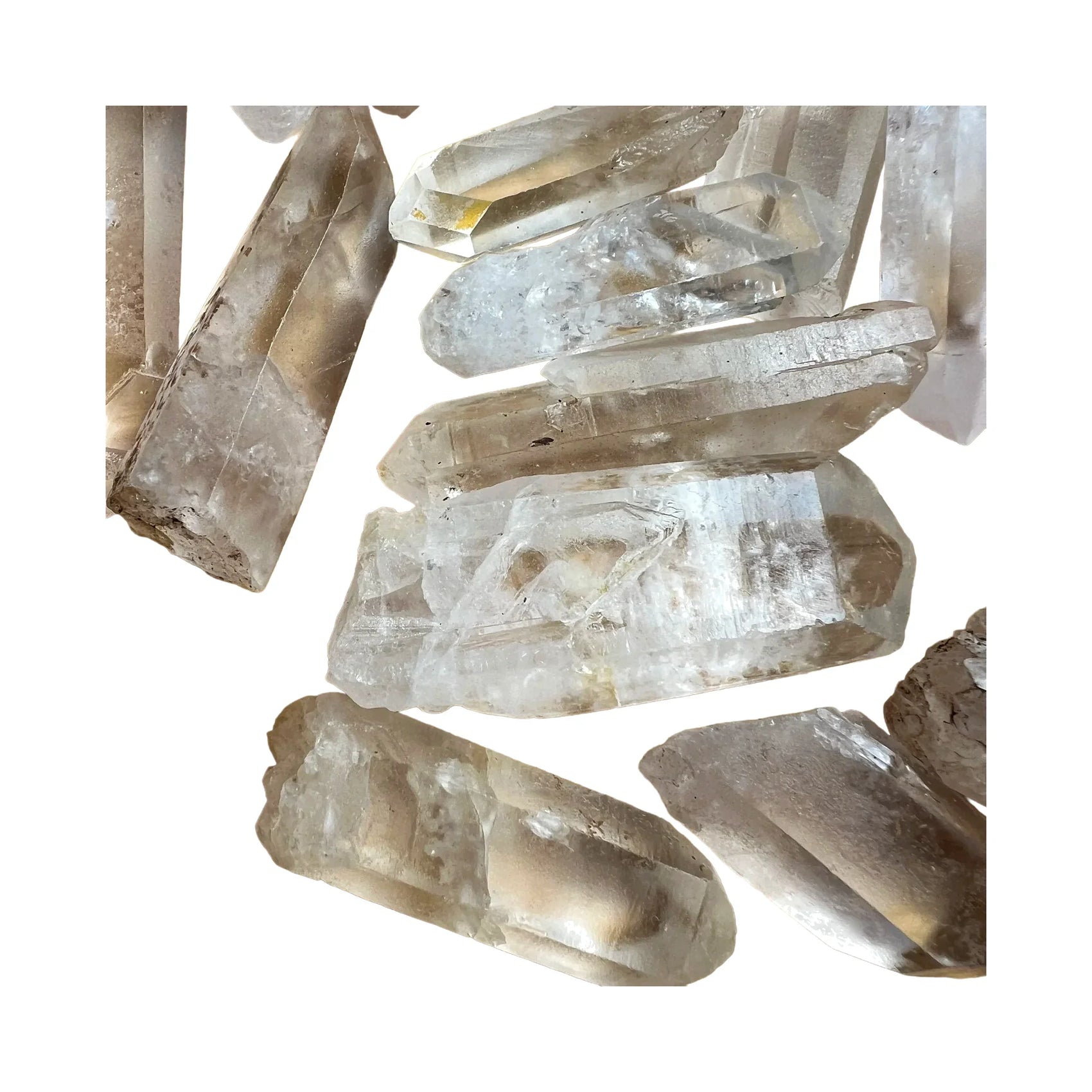 Clear Quartz raw crystal points, A grade, Madagascar origin, hero view.