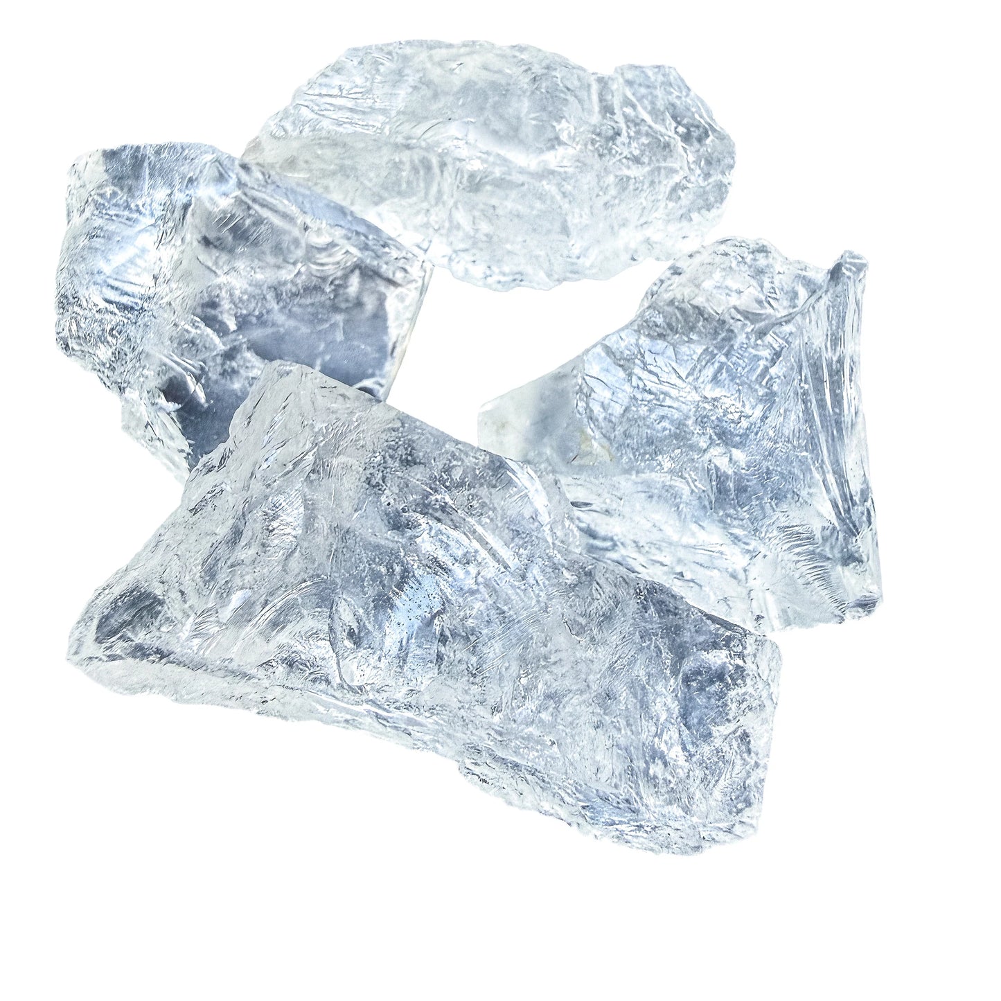Detail on internal veils inside a Minas Gerais Clear Quartz rough chunk