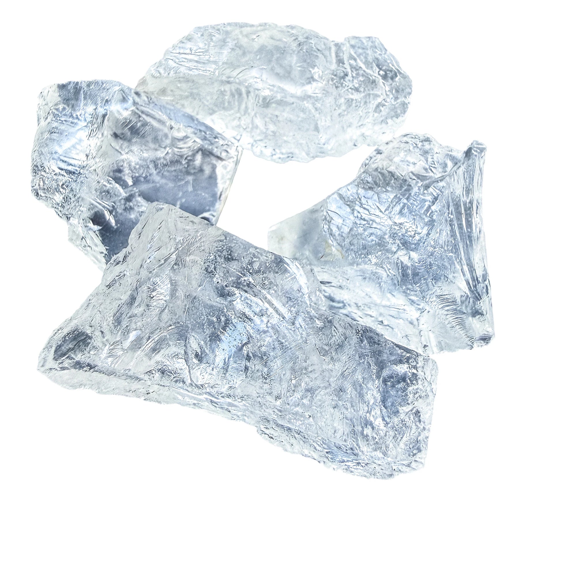 Detail on internal veils inside a Minas Gerais Clear Quartz rough chunk