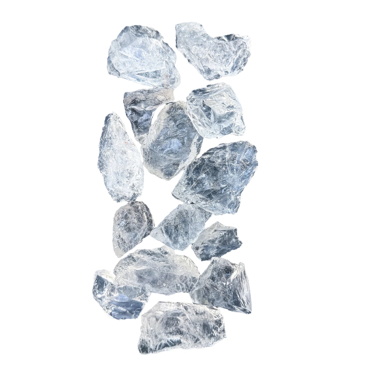 Loose Clear Quartz rough at the smaller end of the range, no dye and no coating