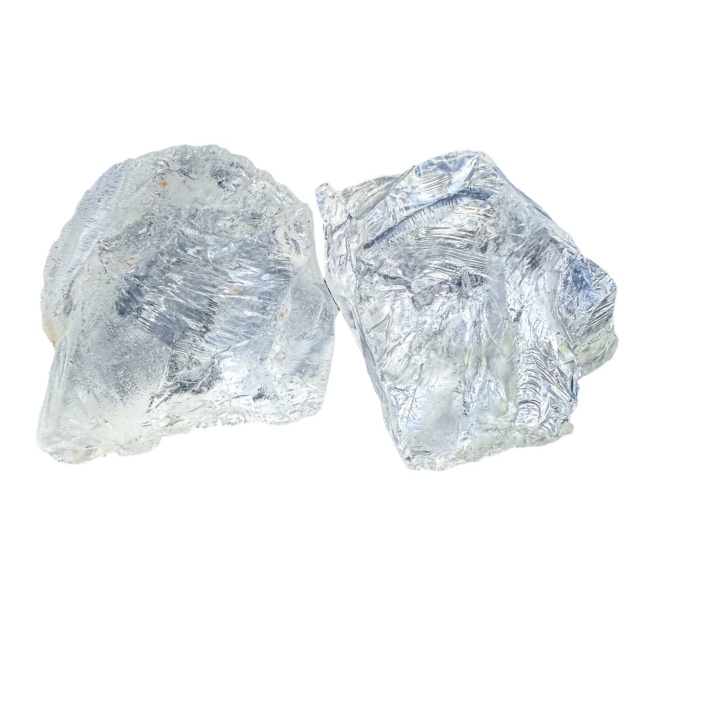 Light passing through a broken face of AA grade Clear Quartz rough