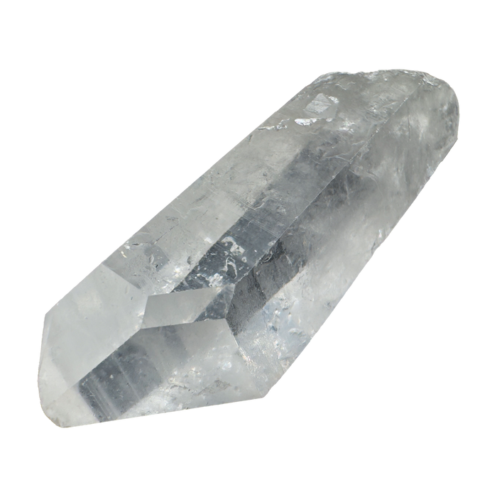 Clear Quartz Raw Crystal Points, AA Grade, Brazil: one representative stone on a white background