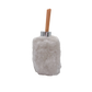 Clear quartz reed oil diffuser from Brazil, raw natural stone block with chrome collar and reeds