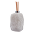 Clear quartz reed diffuser angled view showing milky white crystal texture
