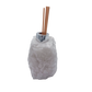 Clear quartz reed diffuser with the chrome collar and drilled opening visible at the top