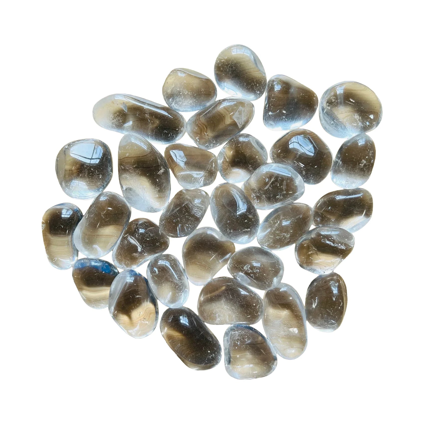 Tumbled Clear Quartz Crystals for Cleansing, Healing & Manifestation — clear polished, AAA grade Brazil-sourced