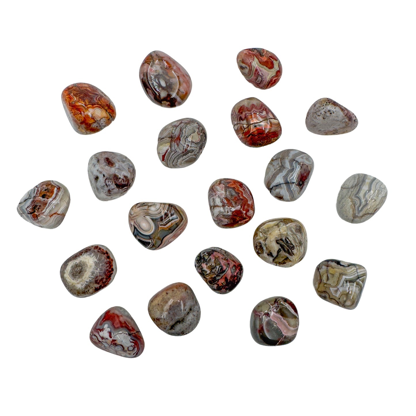 Crazy Lace Agate Hand Polished Stones, AA Grade, from Chihuahua, Mexico