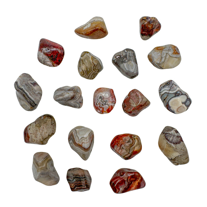 Crazy Lace Agate Tumbled Stones, A Grade, from Chihuahua, Mexico