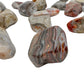 Crazy lace agate tumbled stones with swirling chalcedony banding, Chihuahua, Mexico