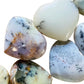 Back view of Grade AA Dendritic Opal heart showing natural surface