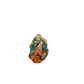 Side elevation of the emerald-green druzy, matrix beneath a 15.6 g crystal layer