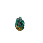 Raw Congolese dioptase, 15.6 g, copper-green crystal over host rock, the emerald-green druzy