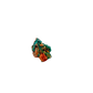 Angled view of the emerald-green druzy, copper-green over oxidized ore, 15.6 g