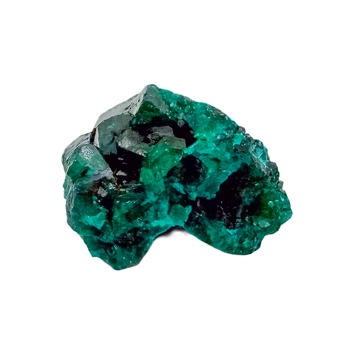 Three-quarter view of the bright crystal face, 1.14 inches long